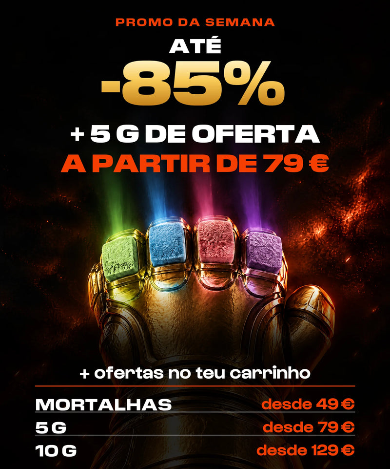 Promo da semana: até -85%, e 5 g de oferta em compras a partir de 79 €