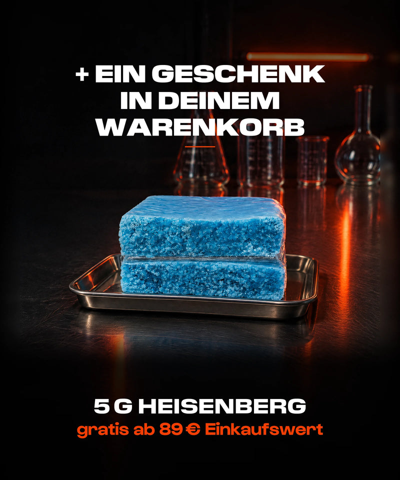 Bis zu -75 %, und 5 g Heisenberg gratis ab 89 € Einkaufswert