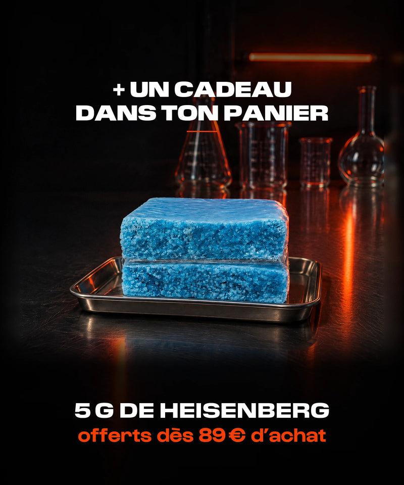 Jusqu'à -75 %, et 5 g de Heisenberg offerts dès 89 € d'achat
