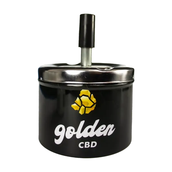 Cendrier Poussoir Golden CBD – Cendrier Anti-Odeur Pratique et Discret