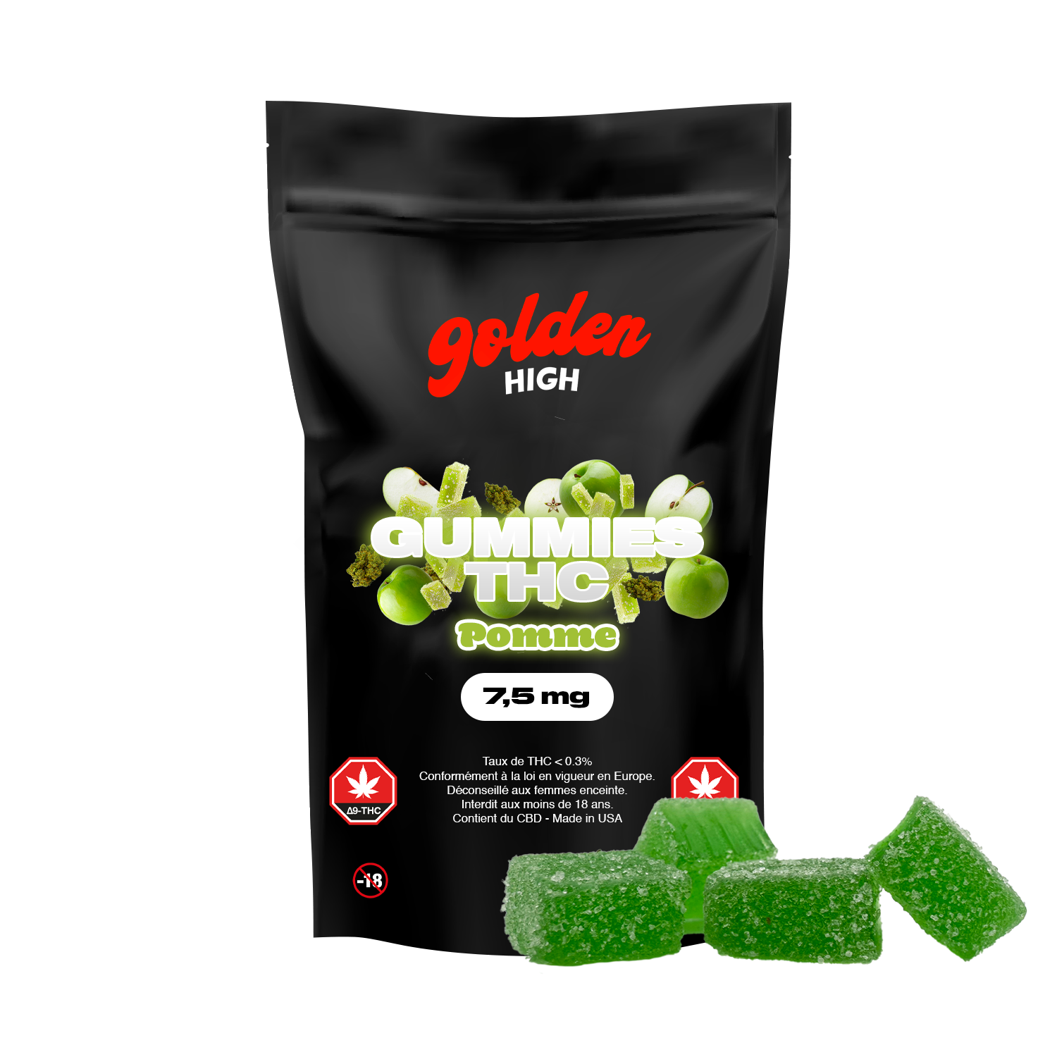 Gummies THC Pomme 7,5mg