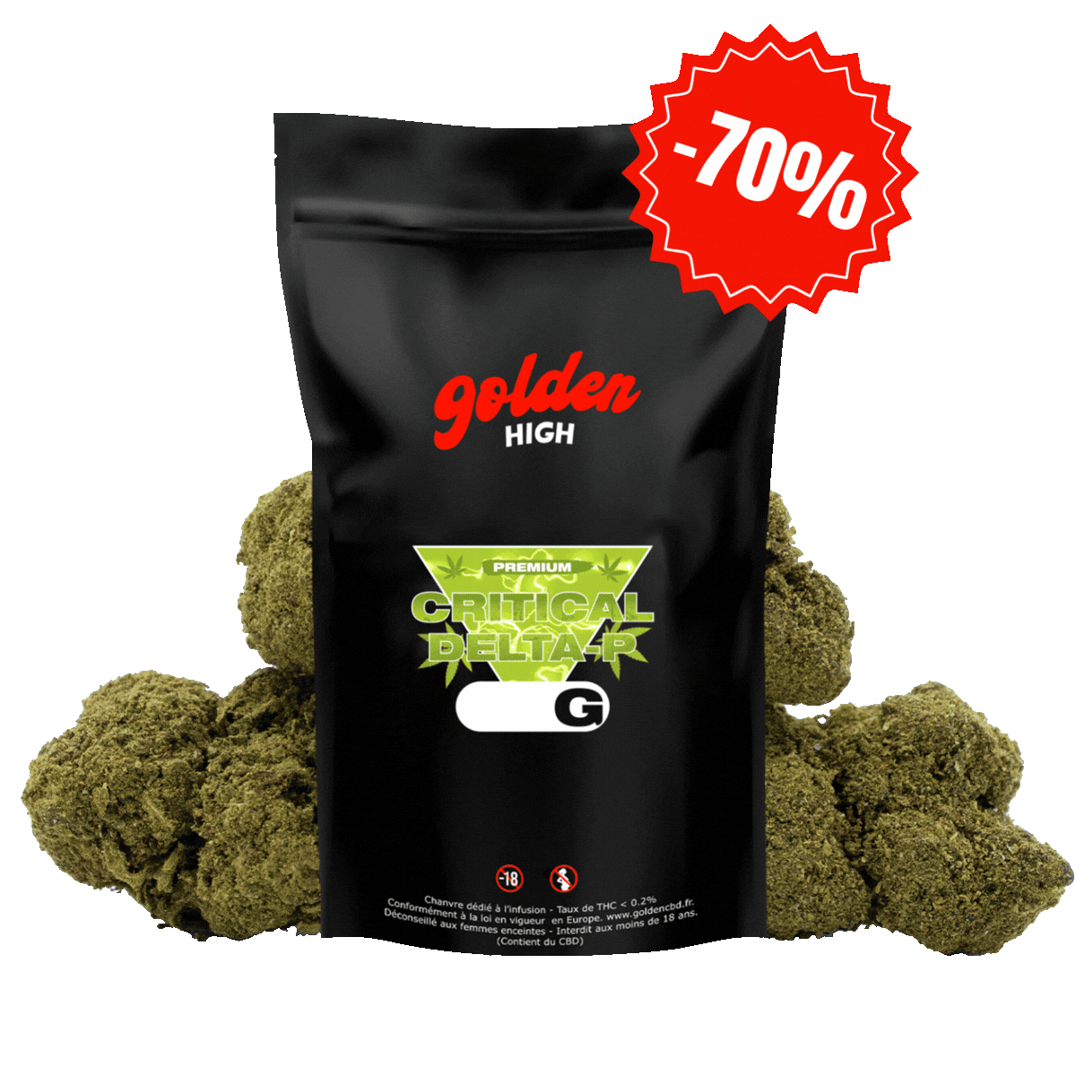 Critical Delta-P 13% – Nouvelle Formule | Fleur CBD Premium Golden High