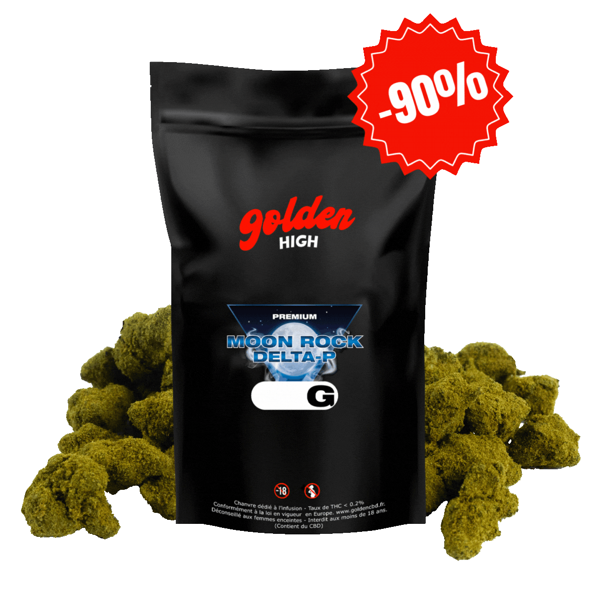 Moon Rock Delta-P 20% – Nouvelle Formule | CBD Premium Golden High
