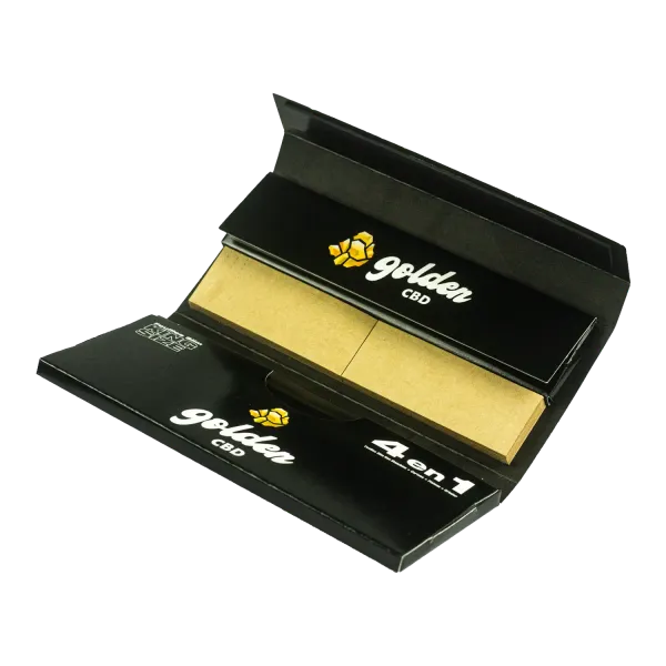 Feuilles à rouler 4-en-1 Golden CBD – Papier à rouler complet et pratique