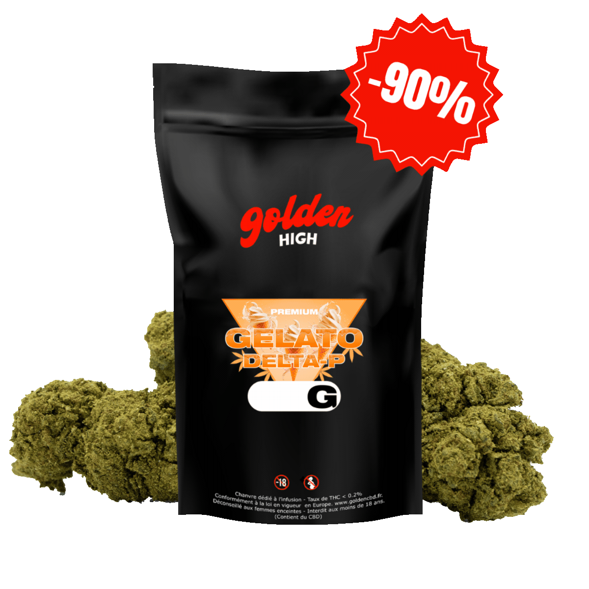 Gelato Delta-P 10% – Nouvelle Formule | Fleur CBD Premium Golden High