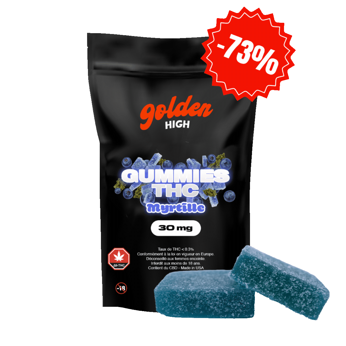 Gummies TH* Μύρτιλο 30 mg: ζελεδάκια μύρτιλο | Golden High